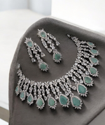 AD Necklace CZ Earrings Pakistani Jewelry Set, Pakistani AD Jewelry, Indian Bridal Jewelry, Bollywood AD Earrigns, Bridal Necklace Set