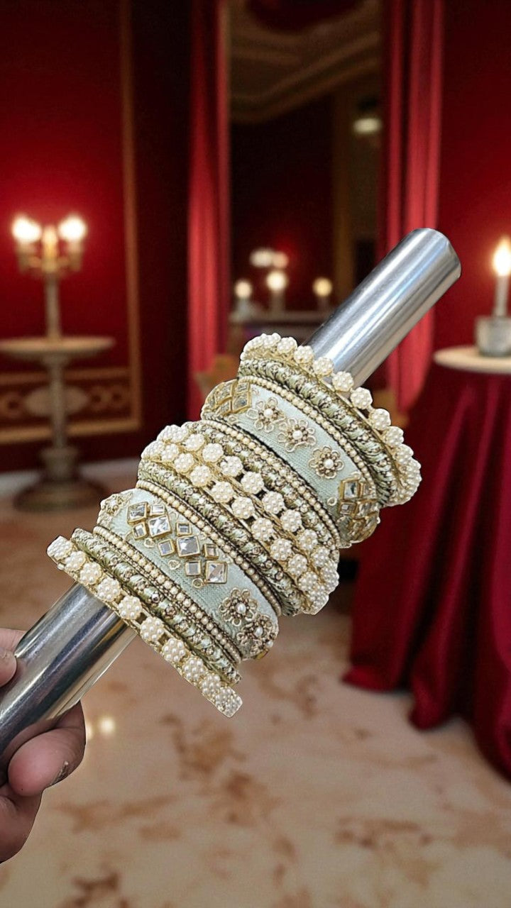 Touch of Royalty Velvet Bangles Set Elegant Bridal & Festive Wear