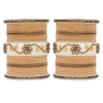 Bridal Velvet Bangle Set with Elegant Stone Work