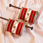 Bridal Velvet Bangle Set with Elegant Stone Work