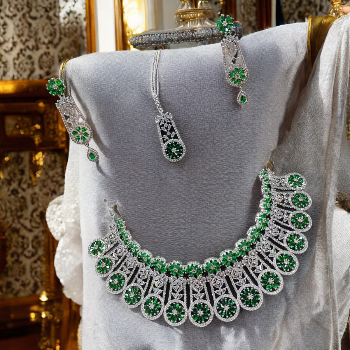 Kundan Indian Wedding Necklace Earrings Maangtika Set, Pearl Indian Necklace, Pearl Pakistani Earrings, Necklace Kundan Earring, Bridal pearl Jewelry