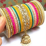 Multi Jhumki Style Bangle Set for Both Hands – Traditional Bridal Jewelry