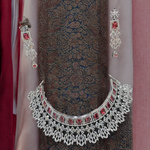 American Diamond Choker Necklace Bollywood Jewellery Set, Bollywood AD Jewellery, CZ Choker Earrings, Indian AD Choker, Pakistani Jewelry Set