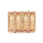 Lac Stone Pattern Bangle Set for Two Hands – 26 PCS Traditional Jewelry (Plus Size)