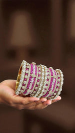 Shadow Gold Stone Bangles Set | Colorful Full Betki Bangles for Women | Traditional Indian Jewelry