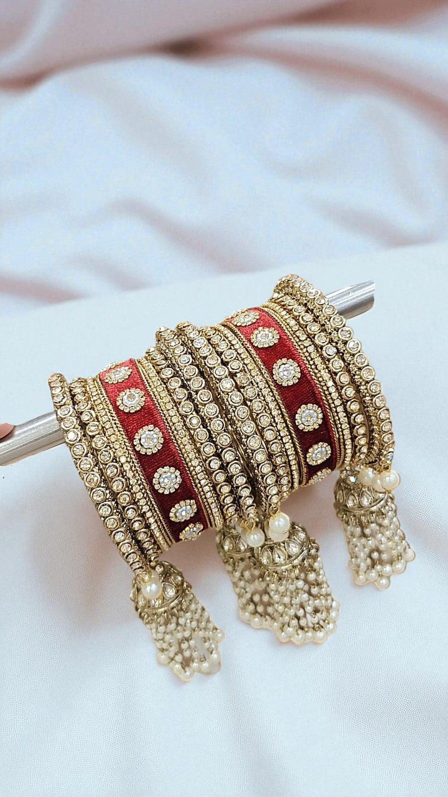 Velvet Short Bangles Set | Traditional & Festive Indian Jewelry for Women