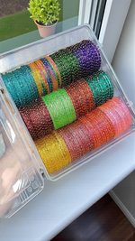 Elegant Traditional Glass Bangle Set – Timeless Ethnic Charm