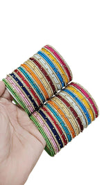 Elegant Multi Thread Bangles Set – Perfect for Weddings & Festive Celebrations - Libasaa.com