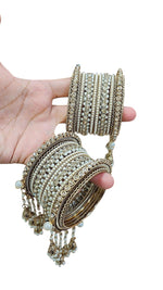 Khushi Moti Jhumri Bangles Set – Elegant Pearl-Studded Traditional Beauty - Libasaa.com