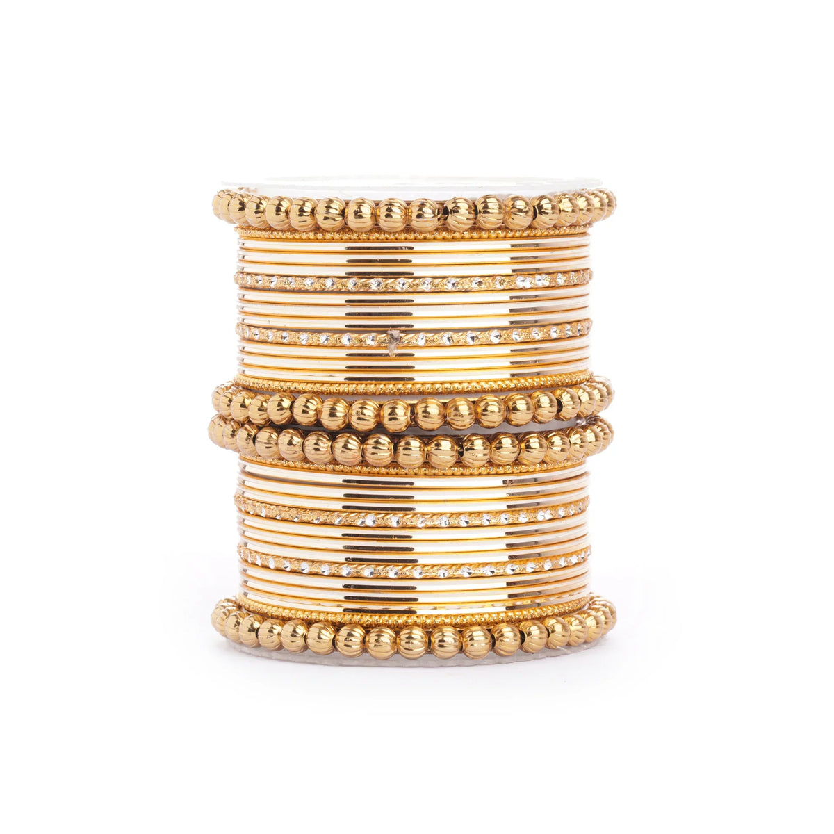 Traditional Indian Bangle Set with Antique Kadas – Elegant Bridal Jewelry for Women - Libasaa.com