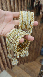 Premium AD Stone Jhumar Bangle Set β Perfect for Wedding Glamour π