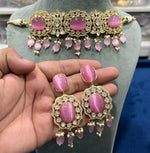 Pakistani CZ Choker Earrings AD Jewelry Set, Pakistani AD Jewelry, AD Jewelry, Cz Necklace Set, CZ earrings, Woman AD Choker, Bridal AD Earrings, Celebrity AD Choker, Celebrity AD Earrings Set, Celebrity CZ Jewellery Set