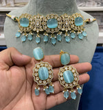 Pakistani CZ Choker Earrings AD Jewelry Set, Pakistani AD Jewelry, AD Jewelry, Cz Necklace Set, CZ earrings, Woman AD Choker, Bridal AD Earrings, Celebrity AD Choker, Celebrity AD Earrings Set, Celebrity CZ Jewellery Set