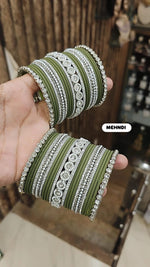 Elegant Moti Silver Stone Diamond Bangles – Timeless Grace for Every Occasion