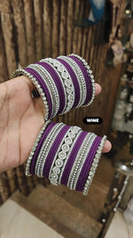 Elegant Moti Silver Stone Diamond Bangles – Timeless Grace for Every Occasion - Libasaa.com