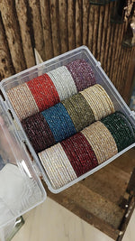 Beautiful Glass Stone Bangles – Available in 12 Stunning Colours - Libasaa.com