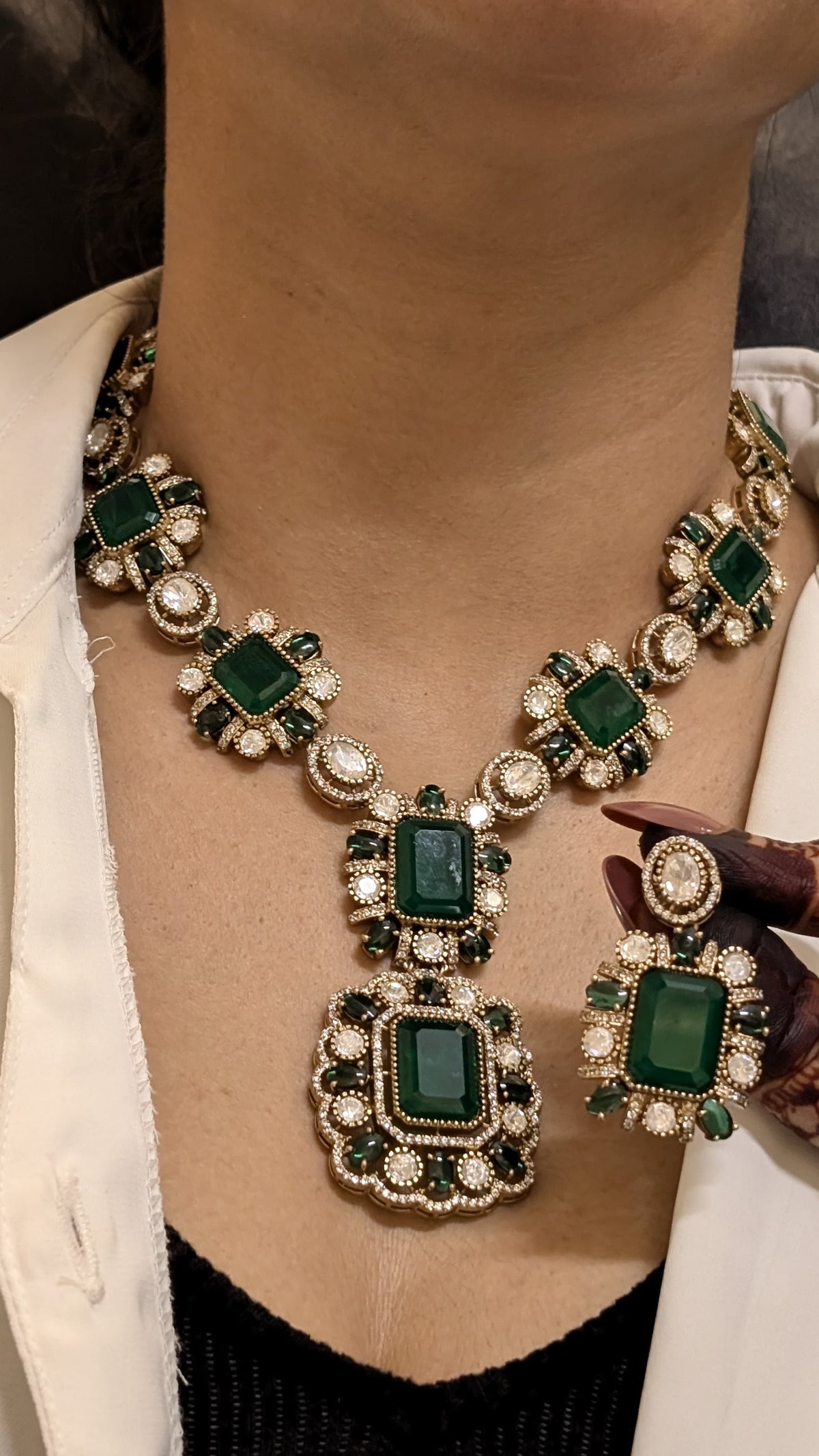 Sparkling Polki Bridal Necklace Earrings Set, Indian Polki Jewelry Set, Pakistani Polki Set, Bollywood Polki Necklace Set, Celeb Polki Jewellery, Celeb Polki Necklace Earrings Set, Bridal Polki Earrings Set