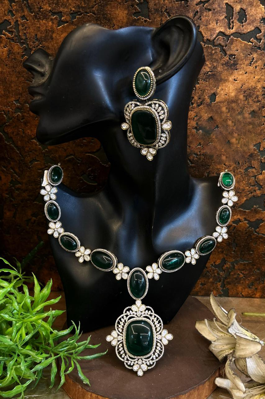 Luxe Polki Stones Indian Wedding Necklace Set, Luxe Polki Necklace Earrings Set, Indian Polki Jewelry Set, Polki Stones Jewelry Set, Bridal Jewellery Set, Wedding Jewelry, Pakistani Polki Jewelry Set