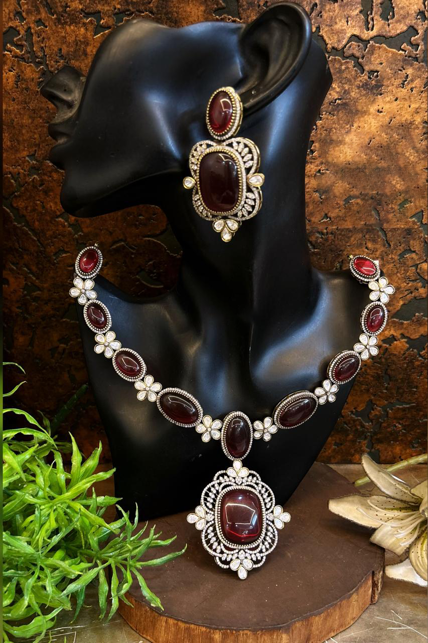 Luxe Polki Stones Indian Wedding Necklace Set, Luxe Polki Necklace Earrings Set, Indian Polki Jewelry Set, Polki Stones Jewelry Set, Bridal Jewellery Set, Wedding Jewelry, Pakistani Polki Jewelry Set