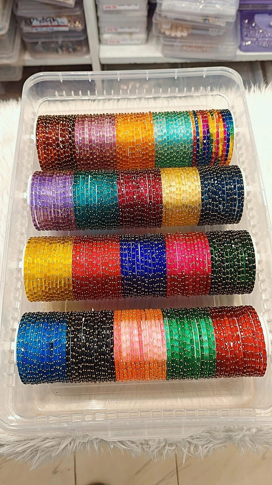 Rain drop Bangles Glass Combo Box – 20 Colors Indian Bangles Set | Traditional Indian Jewellery Bangle Set