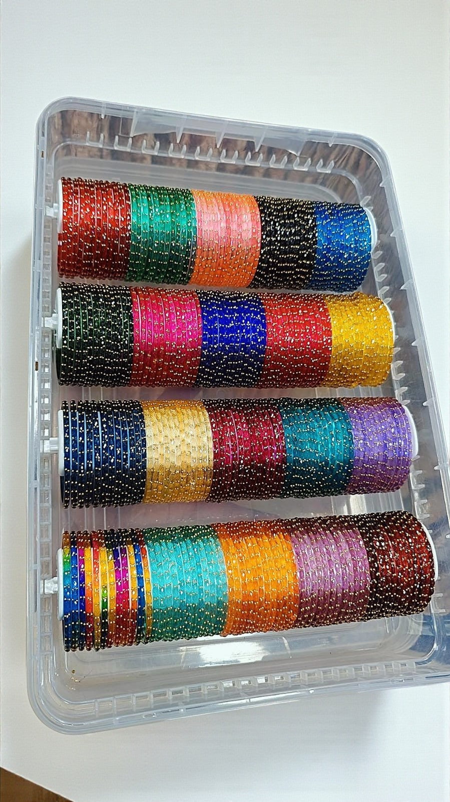 Rain drop Bangles Glass Combo Box – 20 Colors Indian Bangles Set | Traditional Indian Jewellery Bangle Set