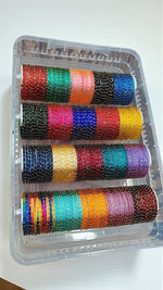 Rain drop Bangles Glass Combo Box – 20 Colors Indian Bangles Set | Traditional Indian Jewellery Bangle Set