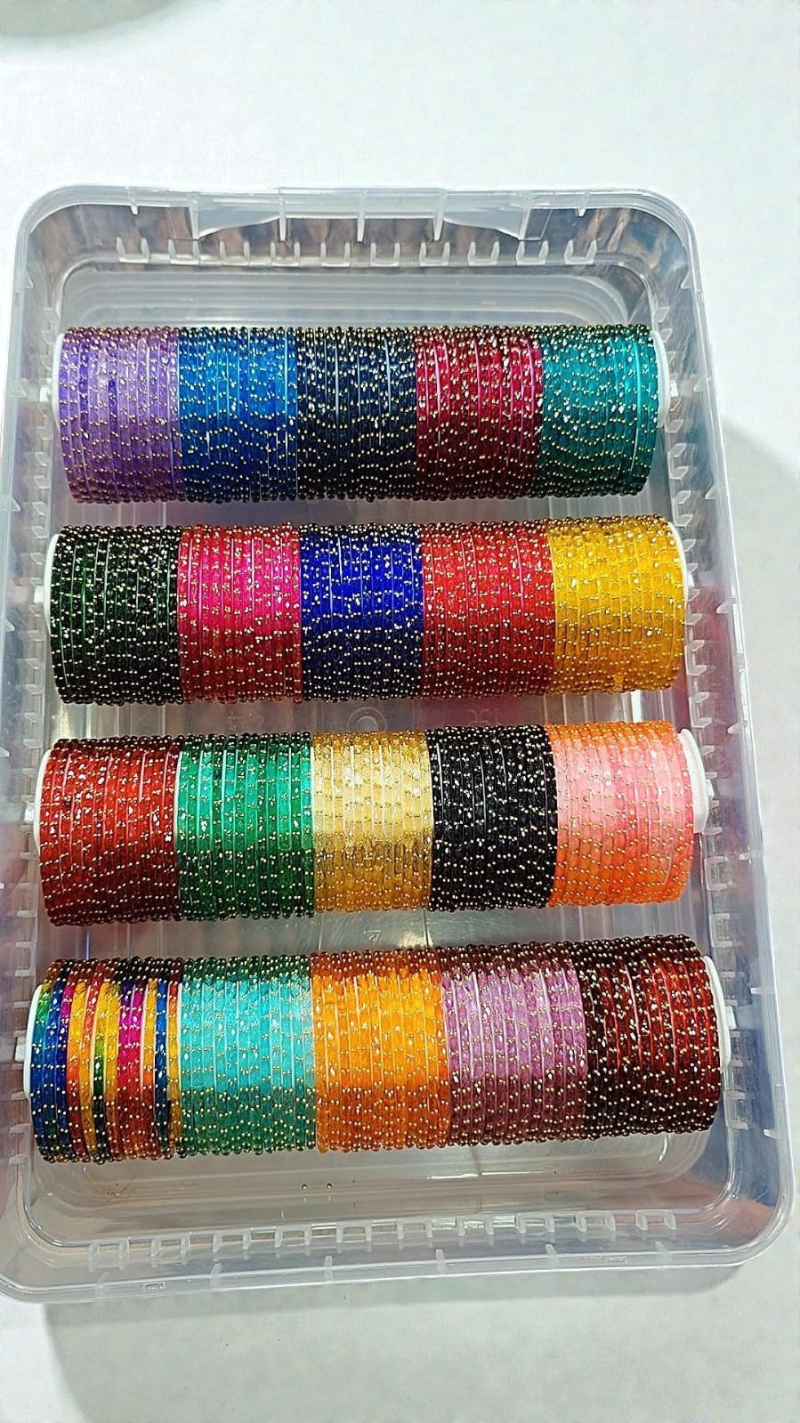Rain drop Bangles Glass Combo Box – 20 Colors Indian Bangles Set | Traditional Indian Jewellery Bangle Set