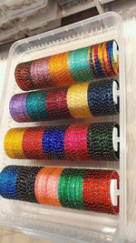 Rain drop Bangles Glass Combo Box – 20 Colors Indian Bangles Set | Traditional Indian Jewellery Bangle Set