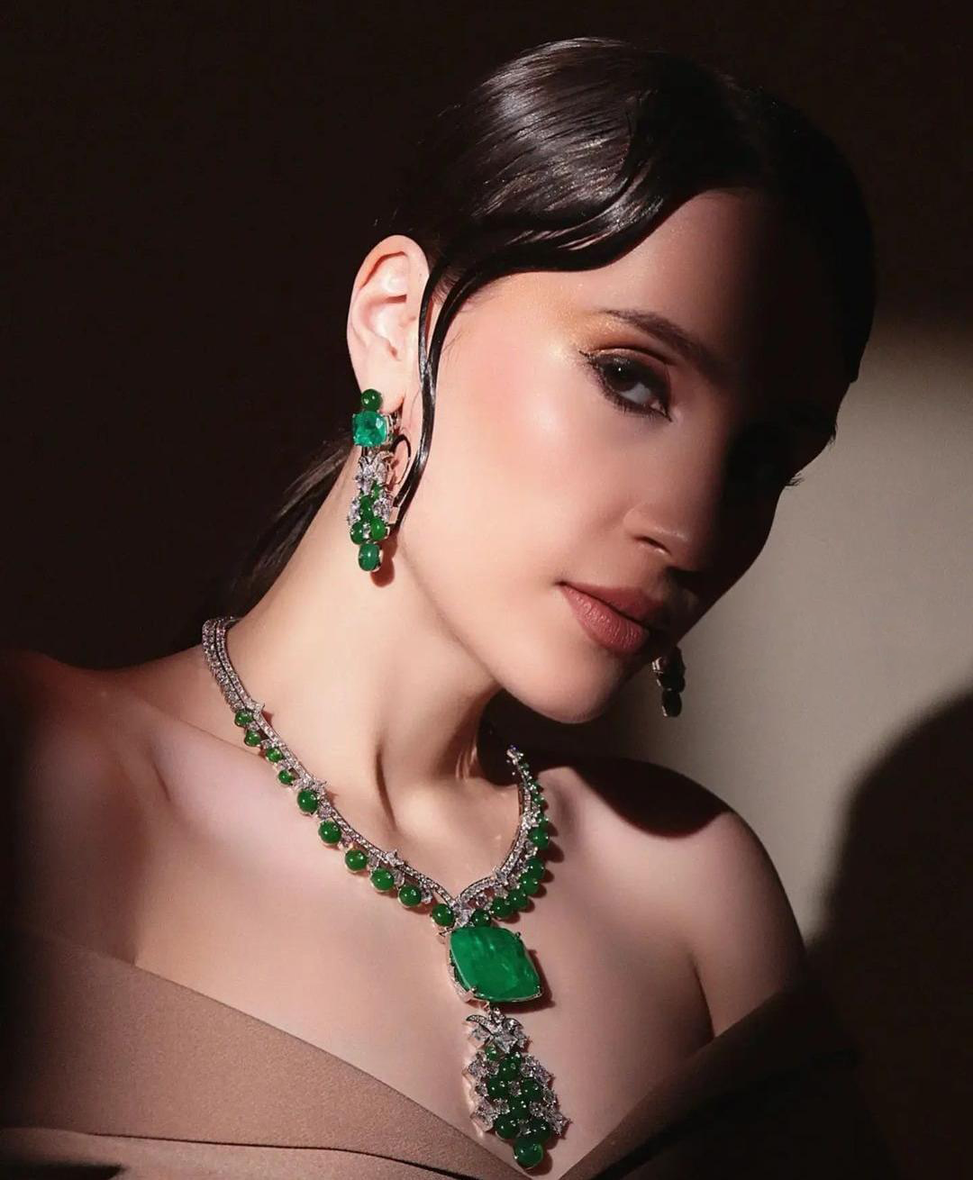 Indian Celebrity Polki Statement Necklace Earrings Set, Statement Polki Necklace, Statement Polki Earrings Set, Indian Celeb Polki Jewelry Set, Polki Jewellery Set, Pakistani Polki Jewellery Set, Bollywood Polki Necklace Set