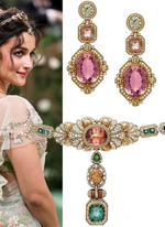 Alia Bhatt Inspired Polki Two Necklaces Earrings With Maangtika Set