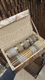 Golden Combo Box Bangles Set | Golden Side Stone Indian Bridal Jewellery | Wedding Bangle Collection