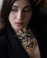 Sabyasachi Premium Polki Kundan Necklace Set, Bridal Necklace Set, Indian Bridal Jewelry