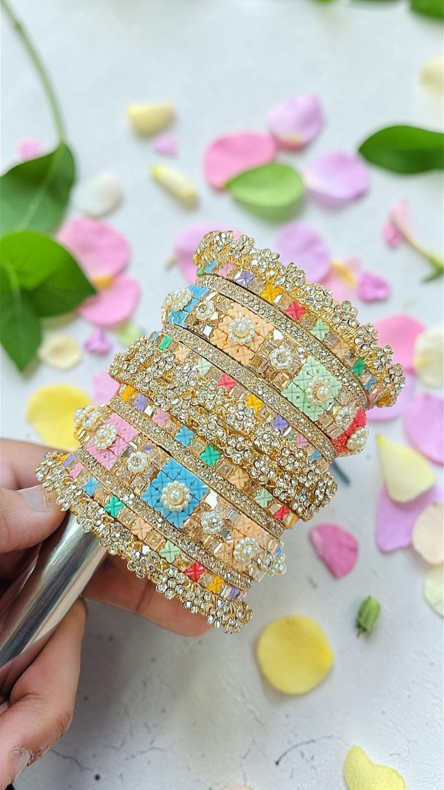 Colorful Stone Necklace Set with Pearl (Moti) Detailing | Traditional Indian Stone Jewellery Set for Women | Ethnic Wedding & Party Wear Necklace