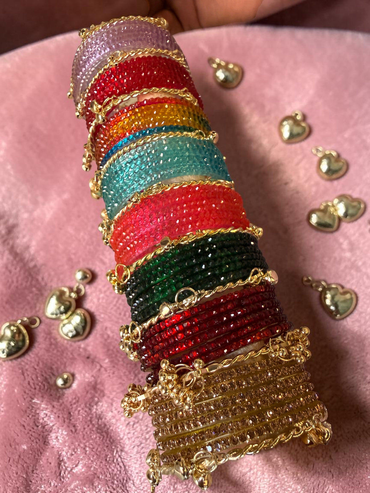 New Kashmiri Ghunghroo Bangles Set | 8 Color Combo Bridal Bangles | Flower Design Traditional Jewellery for Women