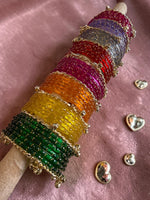 New Kashmiri Ghunghroo Bangles Set | 8 Color Combo Bridal Bangles | Flower Design Traditional Jewellery for Women