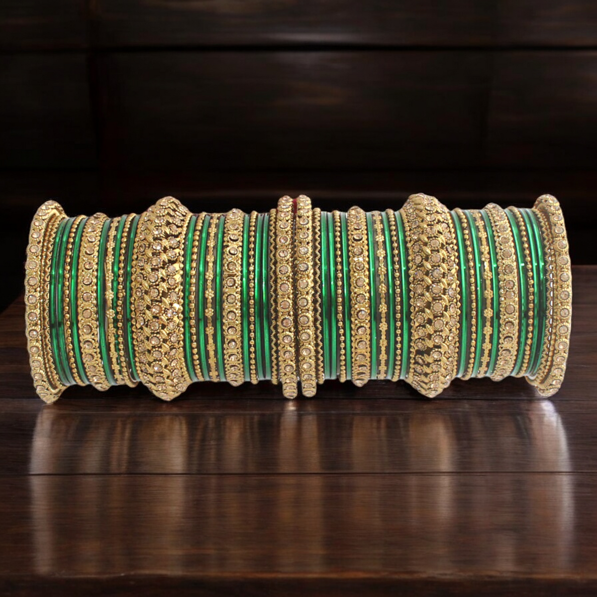 Gold Plated Festive Celebrity Inspired Bangles Chura Set, Gold Plated Bangles Set, Indian Chura Set