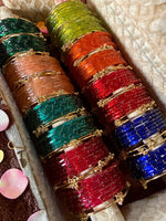 Indian New Kashmiri Ghunghroo Bangles with Raindrop Design 8 Colors | Bridal Bangle Set | Traditional Indian Jewellery Bangles Combo Box Set