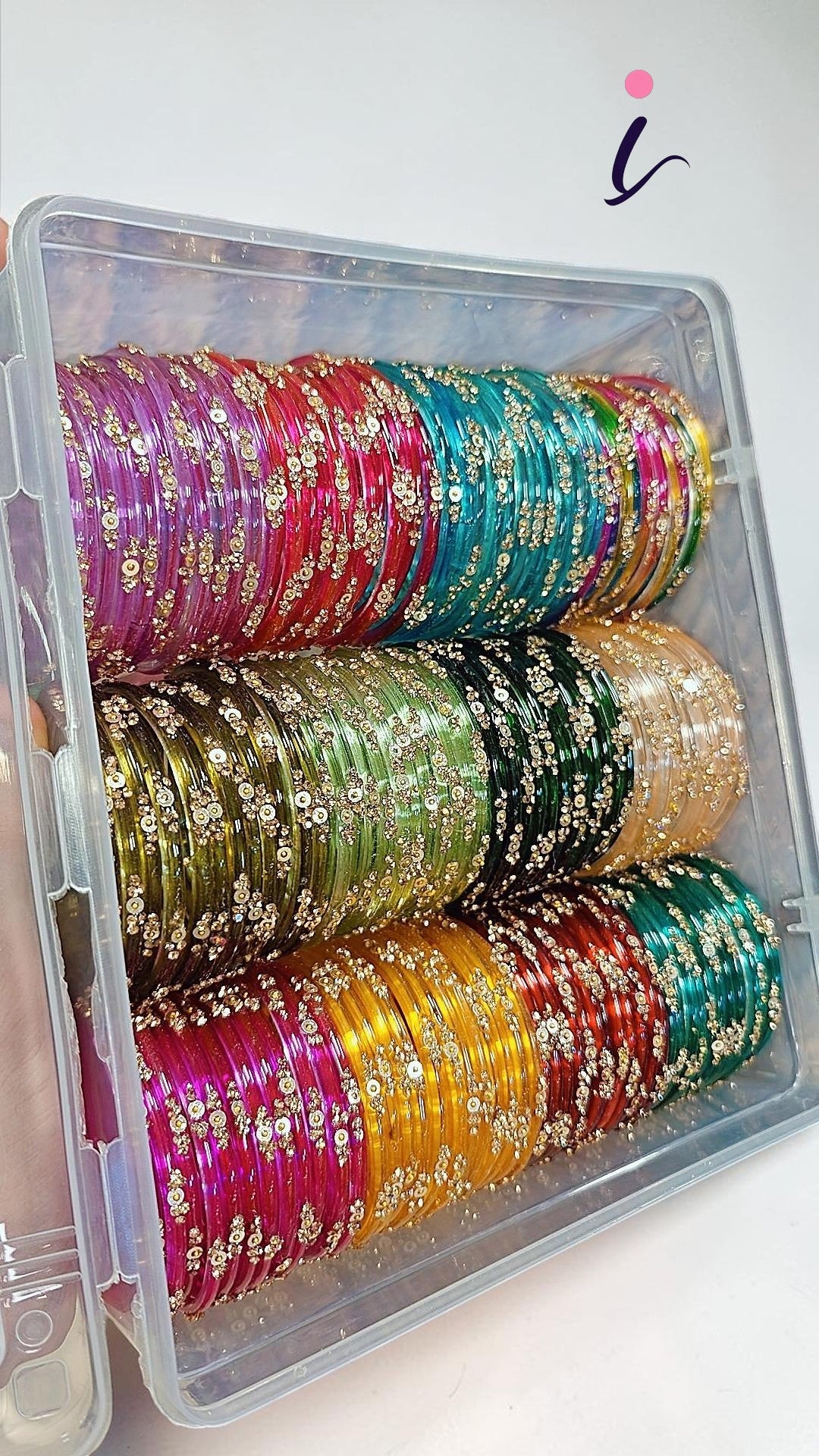 Glass Tikki Jelly Bangles Combo Set (12 Dozen, 12 Colours Box) | Premium Indian Traditional Bangles Collection for Women Indian Bangles Set & Jewelry