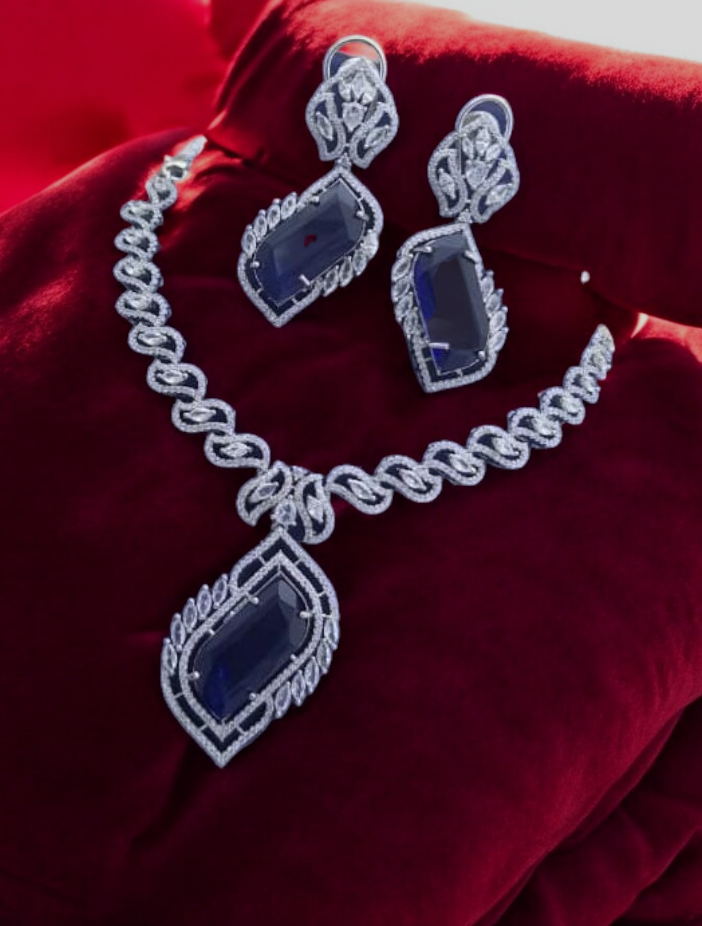 Indian Wedding AD Choker Set Bridal Jewellery, Bridal CZ Choker Set, AD Pakistani Choker Set, Bollywood AD Set, Wedding Choker