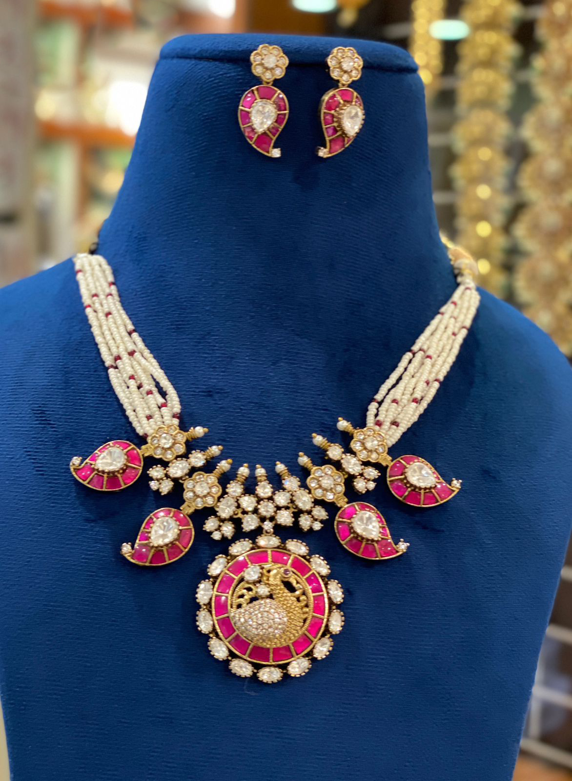 Bridal Peacock Designed Necklace Jewelry Set, Peacock Inspired Jewelry Set, Indian Bird Necklace Set, Bollywood Jewelry Set