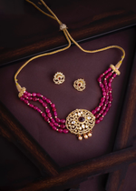 Jaipuri Designed Indian Choker Set, Rajsthani Choker Set, Indian Choker Jewelry, Bollywood Jewelry Set, Pakistani Choker Earrings Set
