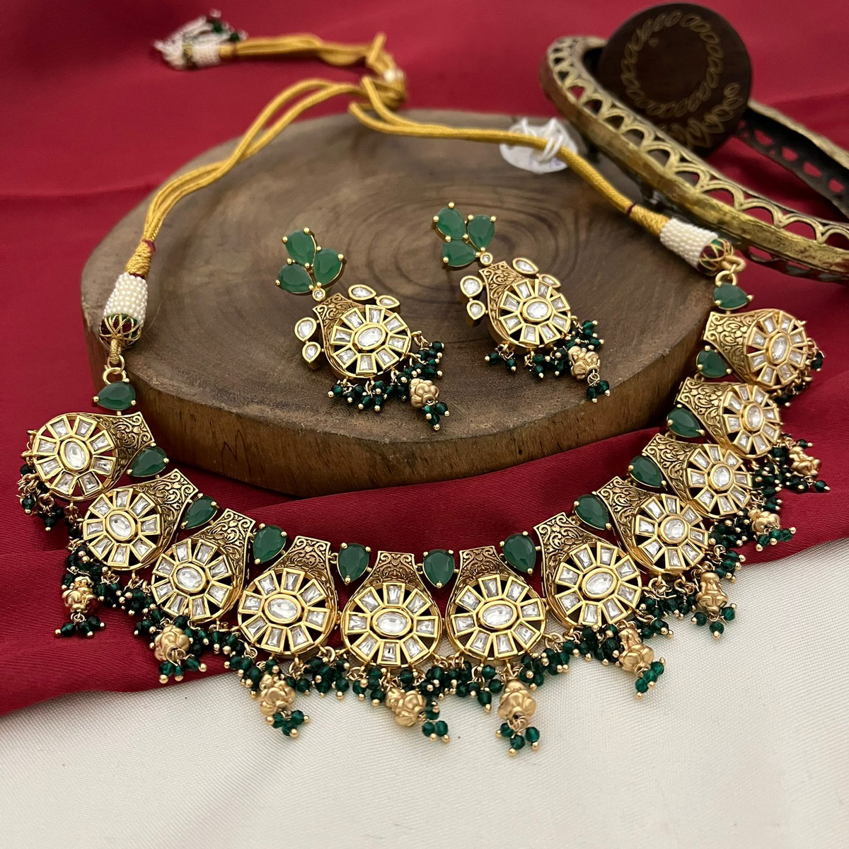 Pakistani Traditional Choker Earrings Set, Lahore Jewelry Set, Ethnic Choker Set, Indian Choker Set, Bollywood Choker Set