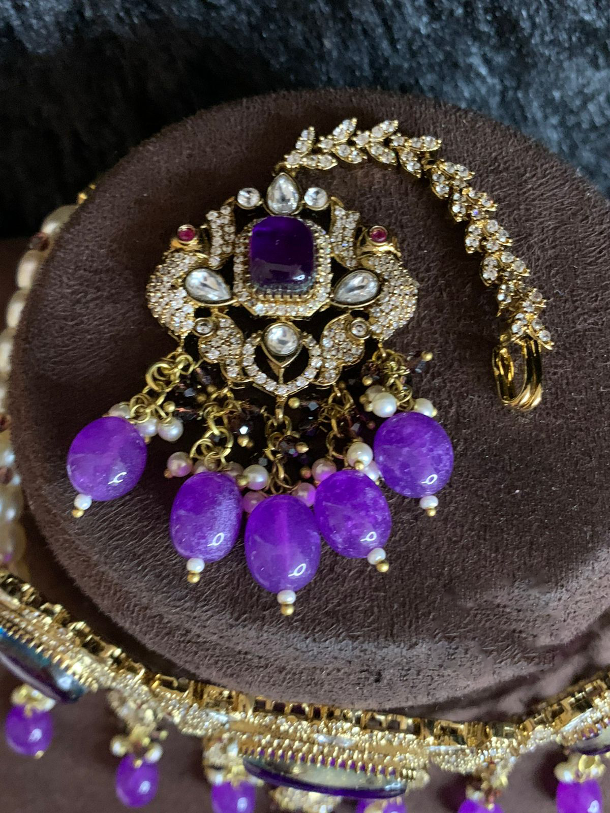 Surbhi Chandna Inspired Polki Choker Earrings Mangtika Set, Celebrity Polki Jewelry Set, Surbhi Chandna Design Jewelry Set, Surbhi Chandna Polki Indian Jewelry, Bollywood Polki Choker Set, Bridal Polki Jewelry Set