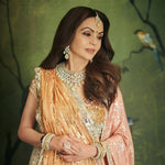 Celebrity Inspired AD Stones Necklace Earrings Maangtika Set, Bollywood Wedding Jewelry, Bollywood Necklace Set, American Diamond Necklace Set, Bollywood Jewelry Set