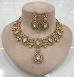 Ethnic Indian Bridal Polki Choker Earrings Set, Pakistani Traditional Polki Choker Set, Indian Polki Jewelry Set, Wedding Bridal Indian Jewelry