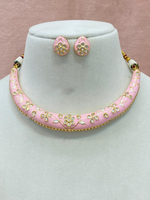 Jaipuri Traditional Bridal Choker Set, Jaipuri Green Jewelry Set, Indian Jewelry Set, Rajsthani Ethnic Choker Set, Jaipuri Floral Jewelry Set