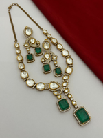 Bridal Kundan Necklace Matching Drops Earrings Set, Indian Kundan Jewelry Set, Pakistani Statement Necklace Set, Wedding Necklaca Set