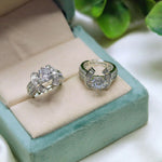 Gold-Plated Solitaire CZ Ring with Baguette Accents – Elegant Bridal & Party Jewelry