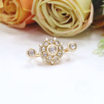Red Enamel Kundan Adjustable Ring | Indian Jewellery | Beautiful Kundan Stone Indian Ring Set