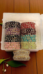 Moon Velvet Bangles Set, Indian Bridal Bangle Set, Zari Velvet Bangles, Pakistani Bangles Combo, Traditional Indian Jewelry